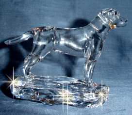 crystal labrador figurine