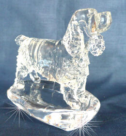 Hand-Sculpted Sussex Spaniel on Hand Made Crystal Base