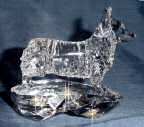 Hand-Sculpted  Crystal Statue of the Pembroke Welsh Corgi