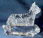 Hand-Sculpted  Crystal Statue of the  Skye Terrier